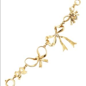 Juicy Couture Multi-Bow Coquette Girly Gold Bracelet